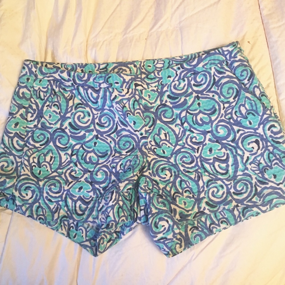 Lilly Pulitzer Blue White Short Size 0